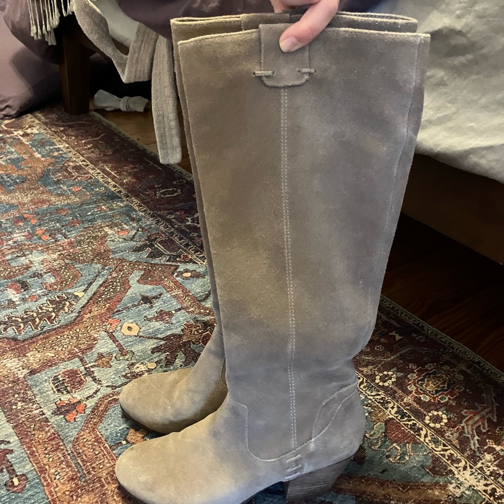 Suede boots size 7.